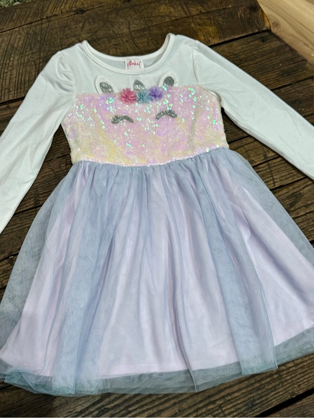 Unicorn Dress with Sequins & Sparkles by Pinky Los Angeles Girls Size 6